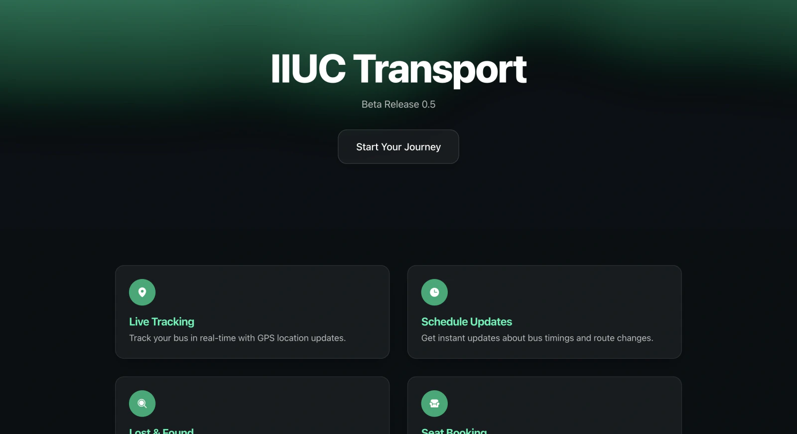 IIUC Transport route and schedule interface