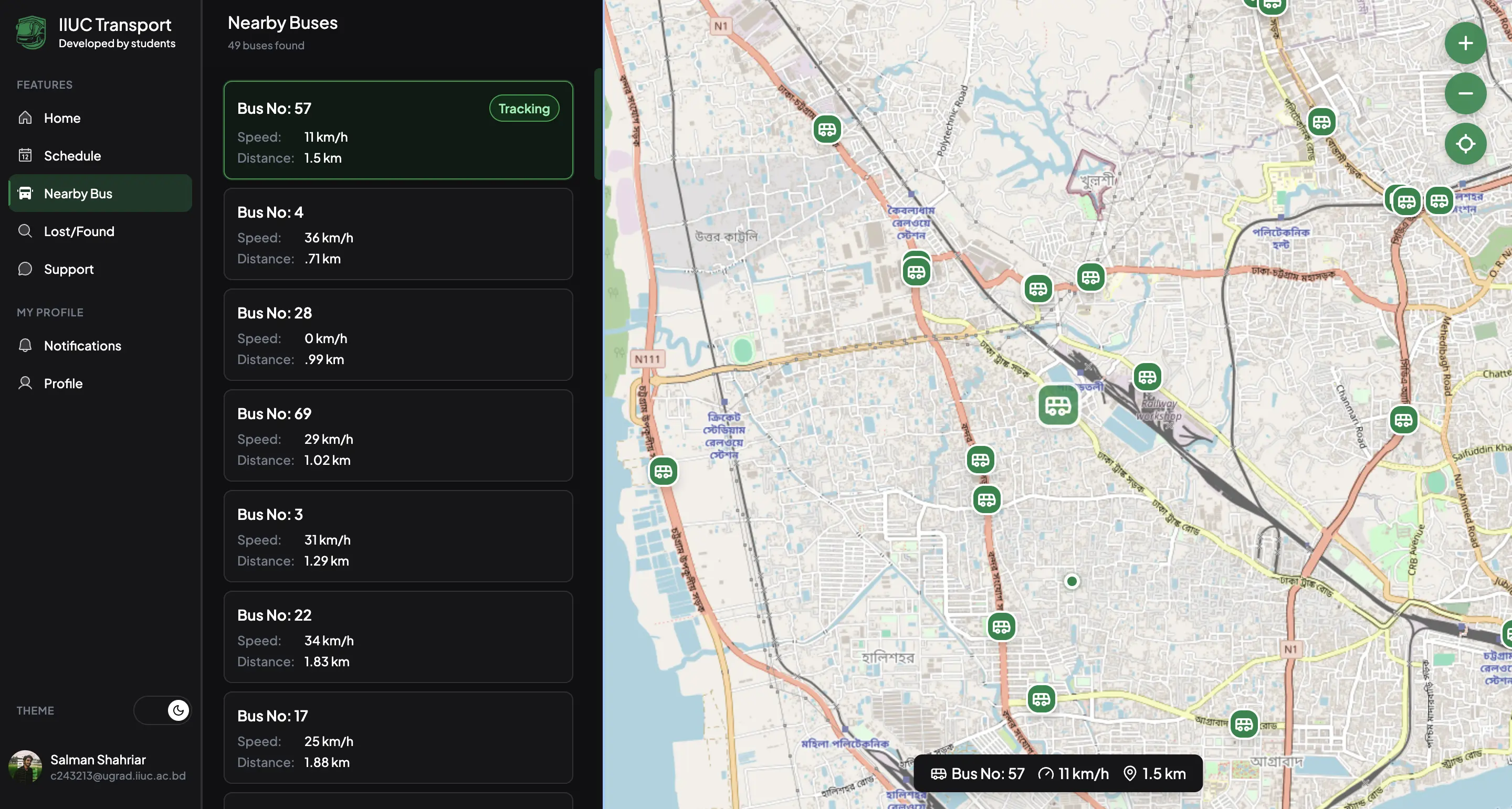 IIUC Transport management platform