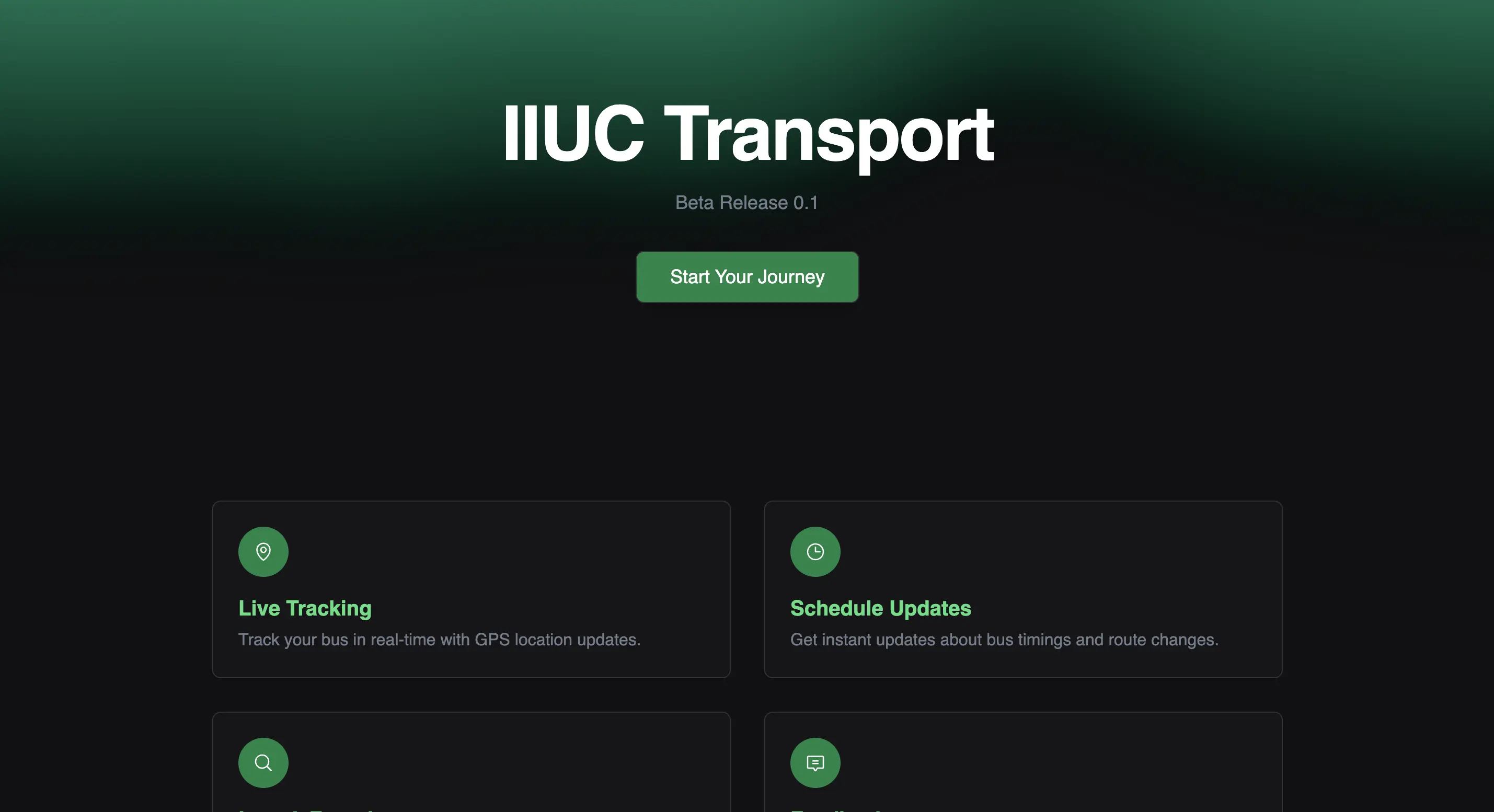 IIUC Transport route and schedule interface